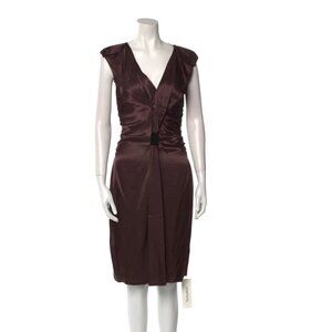 Prada Vintage Aubergine Knee-length Dress, 2000’s Collection, US6/IT42